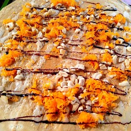 เครปไส้ฝอยทอง-เม็ดมะม่วง