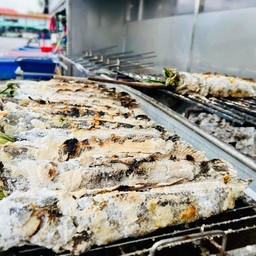 ปลาช่อนเผาเกลือ