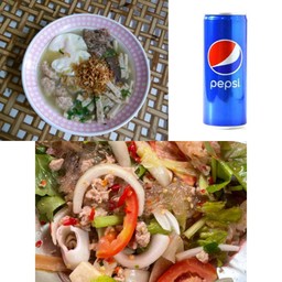 จั๊บ+ยำวุ้นเส้นรวมมิตร แถมฟรีเป๊ปซี่