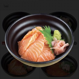 ข้าวหน้าปลาแซลม่อน