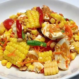 ตำข้าวโพ้ดไข่เค็ม