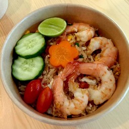 ข้าวผัดกุ้ง (Fried Rice w/Shrimps)