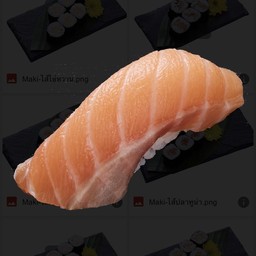 ข้าวปั้นหน้าปลาแซลม่อน
