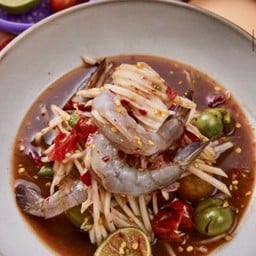 ตำลาวกุ้งสด
