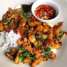 กะเพราปากห้อย(บางบอน)