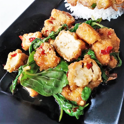 ข้าวกระเพราเต้าหู้