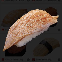 ข้าวปั้นหน้าท้องปลาแซลมอนย่าง