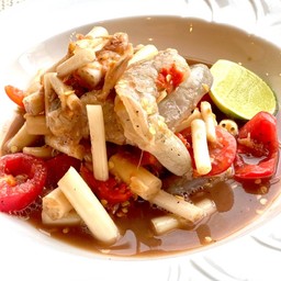 ตำไหลบัวกะปิ กุ้งสด