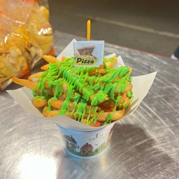 เฟรนซ์ฟรายส์ดิปชีสเรนโบเขียว