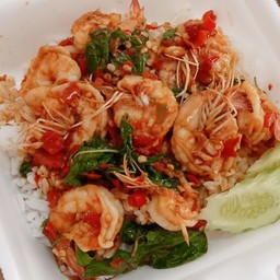 ข้าวกระเพรากุ้ง