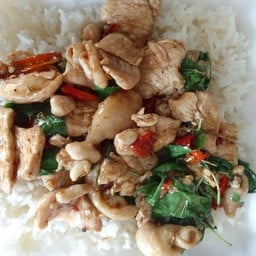 กะเพราไก่ราดข้าว