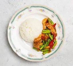 ข้าวราดผัดพริกแกง