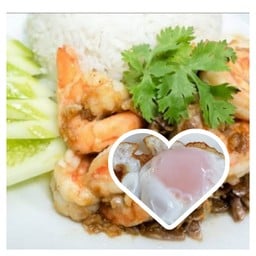 ข้าวกุ้งกระเทียม(ฟรีไข่ดาว)