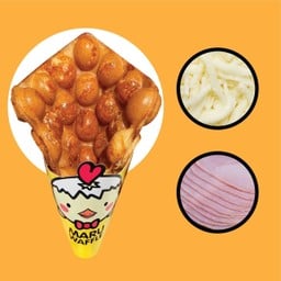 Maru waffle วาฟเฟิลฮ่องกง เครื่องดื่มเฉาก๊วยหนึบ ชานมไข่มุก ลิ๊ตเติ้ลวอลค์ ลาดกระบัง Little Walk ลาดกระบัง