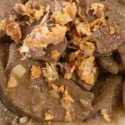 ตับหมูกระเทียม(กับข้าว)