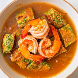 แกงส้มชะอมทอด(กุ้ง)