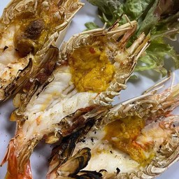 กุ้งแม่น้ำเผาชุดละ(250)