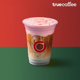 Iced pink salted caramel latte