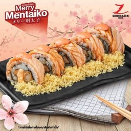 โรลแซลมอนเอบิย่างเมนไตโกะ