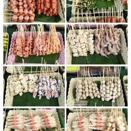 ญิ๋งปลา&คุนชายโอ๋ หมาล่าโดนปากโดนใจ หน้าทางเข้า วัดบัว( ต.โพธิ์เก้าต้น )