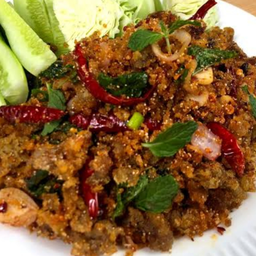 ลาบปลาดุกฟู