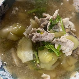 ต้มผักกาดดองโครงกระดูกหมู เพิ่มหมู(กับข้าว)