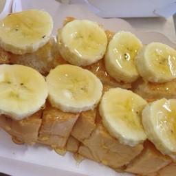 ปังปิ้งกล้วย+น้ำผึ้ง