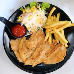 สเต็กไก่พริกไทยดำ