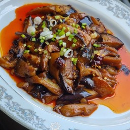 วีแกนผัดมะเขือยาวเสฉวน