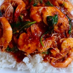 ผัดพริกแกงกุ้ง