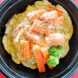 ข้าวไข่ข้นปูอัดชีส ฟรีน้ำดื่ม