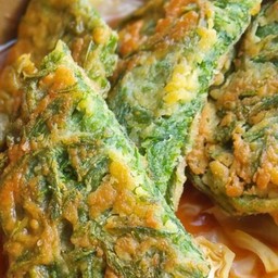 วีแกนไข่เจียวชะอม (eggless)