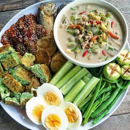 ปลาร้าหลน+ผักสด