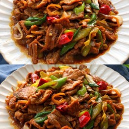 เนื้อผัดต้นหอมญี่ปุ่น