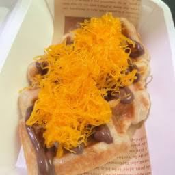 ครอฟเฟิลนูเทลล่า ฝอยทอว Nutella Foi Thong Croffle