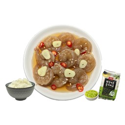 ชุดคอมโบ กุ้งดอง (ข้าวญี่ปุ่น+สาหร่าย)