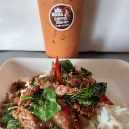 เซต1ข้าวกะเพราหมูชาไทย