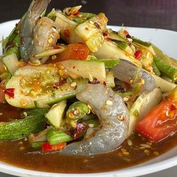 ตำแตงกุ้งสด