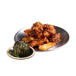 Korean Chicken Set 2 ข้าวปั้นสาหร่าย + ไก่ทอดโซลคาลบิ ไม่มีกระดูก 5 ชิ้น