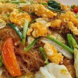 ผัดวุ้นเส้นไข่หมูสับ