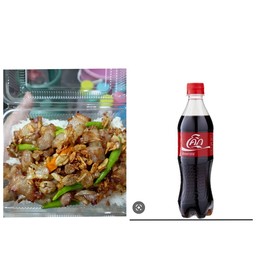 [อร่อยซ่ากับโค้ก] ข้าวสามชั้นทอดกระเทียมพริกขี้หนูสด + โค้ก