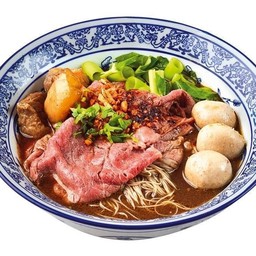 TSD10   (วากิวริบอายออสเตรเลียสไลซ์, ลูกชิ้น, เนื้อตุ๋น, เอ็นตุ๋น) SLICED AUSTRALIAN WAGYU RIBEYE,  BEEF BALL, BRAISED SHANK AND TENDON