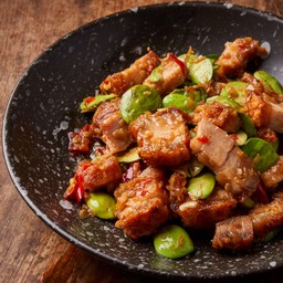 สะตอผัดหมูกรอบกะปิ