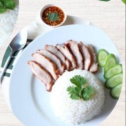 ข้าวคอหมูย่าง คอหมูใจ