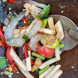 ตำไหลบัวกุ้งสด