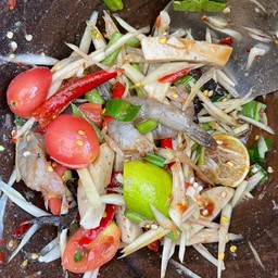 ตำหมูยอกุ้งสด