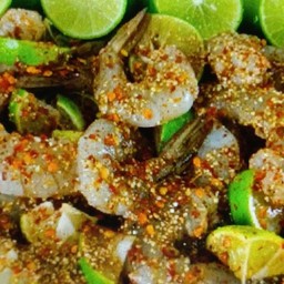 ยำมะนาวกุ้งสดปลาร้า