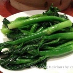 ผักคะน้าลวกน้ำมันหอย