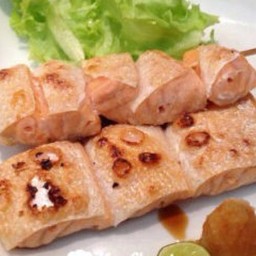 เนื้อท้องปลาแซลมอนย่าง