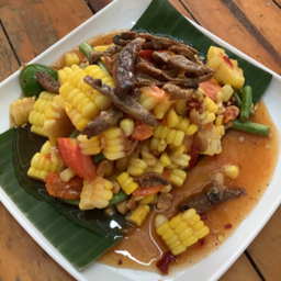 ตำข้าวโพด+ไข่เค็ม